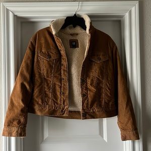 NWT Gap Sherpa lined corduroy jacket